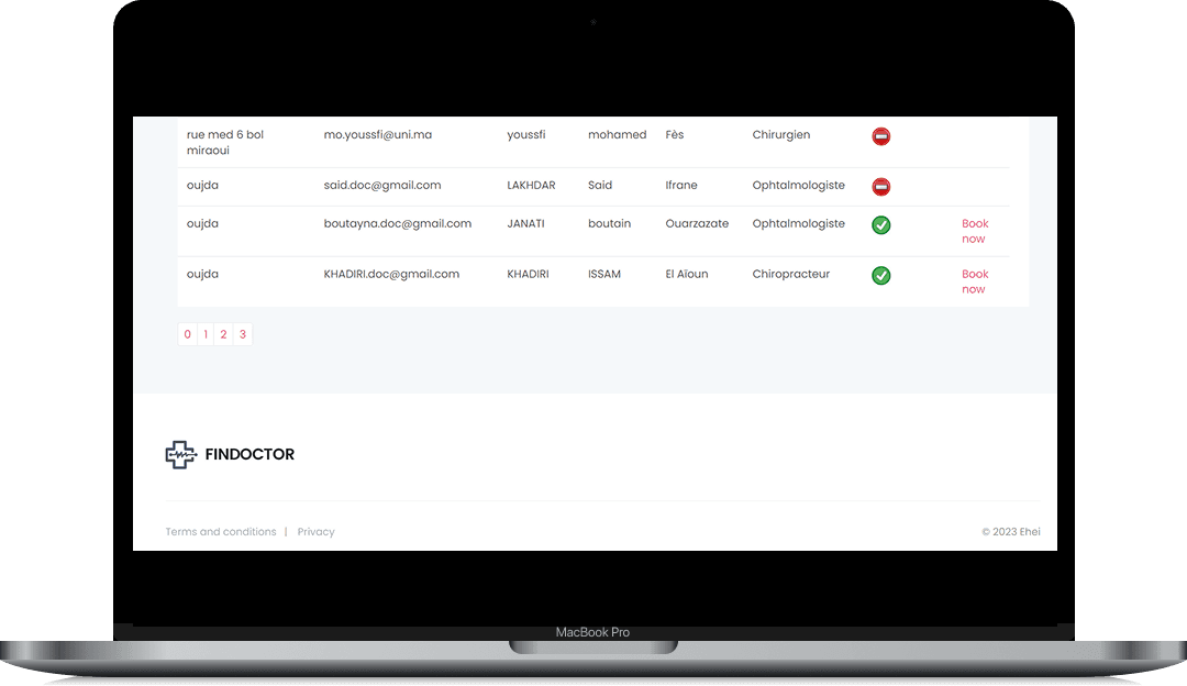 Search For a doctor Page